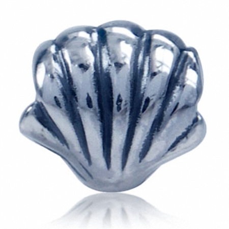 AUTH Nagara 925 Sterling Silver SHELL European Charm Bead (Fits Pandora Chamilia)