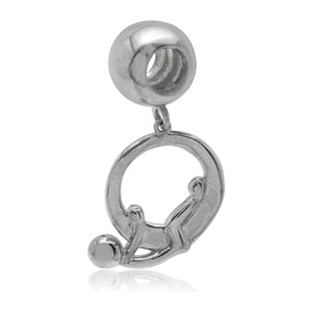925 Sterling Silver Mickey on The Moon Dangle Threaded European Charm Bead