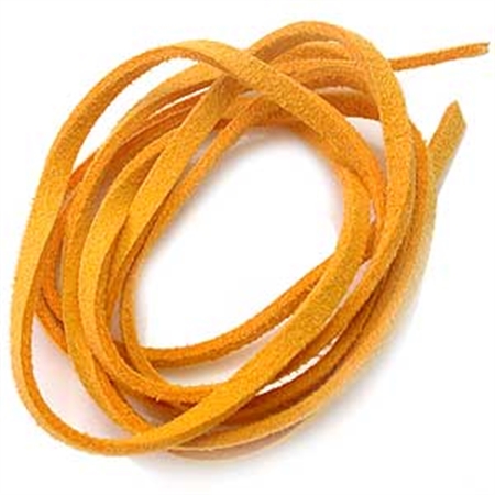 Yellow Colored Imitation Leather Cord Bracelet / Necklace
