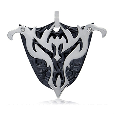 Men's 2-Tone Stainless Steel Mask Pendant