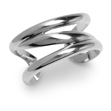 12MM 925 Sterling Silver Modern Adjustable Ring