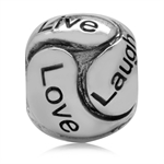 925 Sterling Silver LIVE LOVE LAUG...