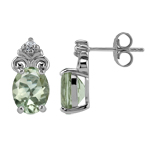 Genuine Green Amethyst and White T...