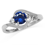 Synthetic Sapphire Blue & White CZ...