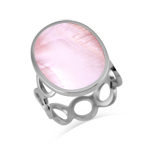 Oval Shape Pink Mother Of Pearl In...