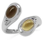 7x5MM Oval Cabochon Citrine & Smok...