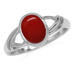 9x7MM Oval Shape Created Red Coral...