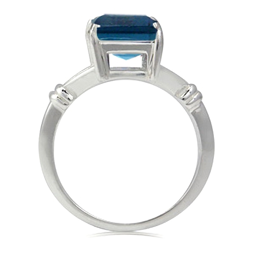 DISCOUNT BIG Solitaire Octagon Topaz 925 Sterling Silver Ring Pick 